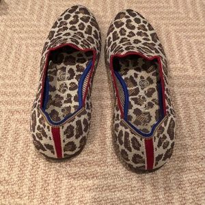 EUC ROTHY Leopard Loafers size 8
